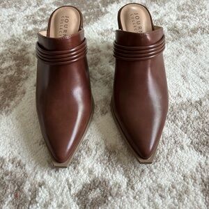 Journee Collection Womens Jinny Slip On Block Heel Mule Pump 8.5